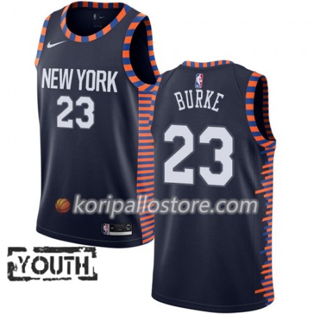 New York Knicks Trey Burke 23 2018-19 Nike City Edition Navy Lasten Pelipaidat Swingman